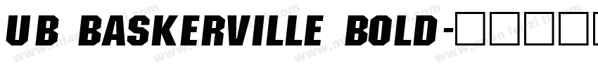 UB Baskerville Bold字体转换